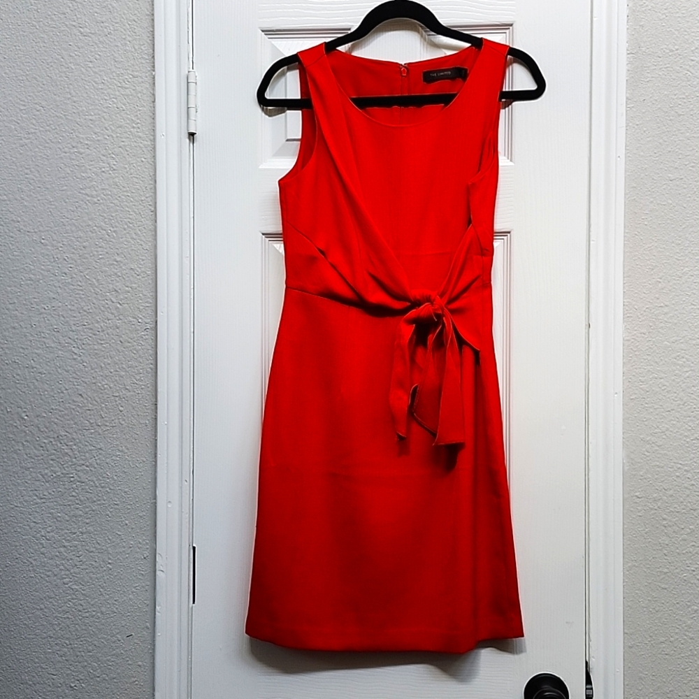 The Limited Orange Sleeveless Sheath Dress, Size 4